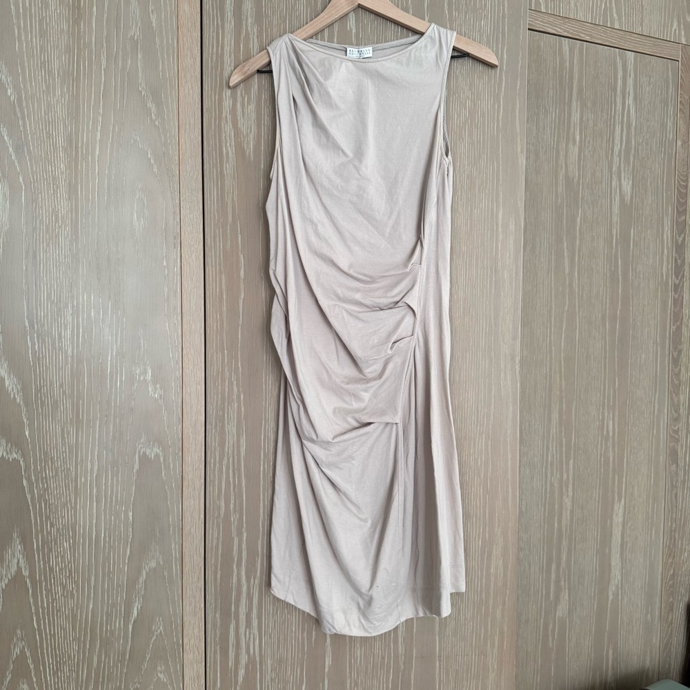 Brunello Cucinelli Beige Sleeveless Dress